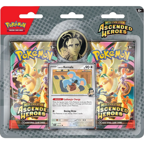 Pokémon TCG: Mega Evolution 2.5: Ascended Heroes: 2-Booster Blister Carton - Larry’s Komala (Presale) - Est. Jan 30, 2026