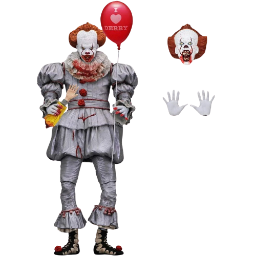 NECA Toys IT Pennywise 2017 Movie Bloody Action Figure Set, 4 Pieces