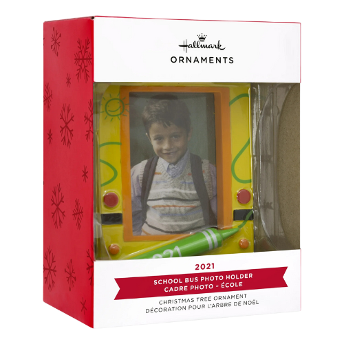 Hallmark School Bus 2021 Photo Frame Christmas Ornament