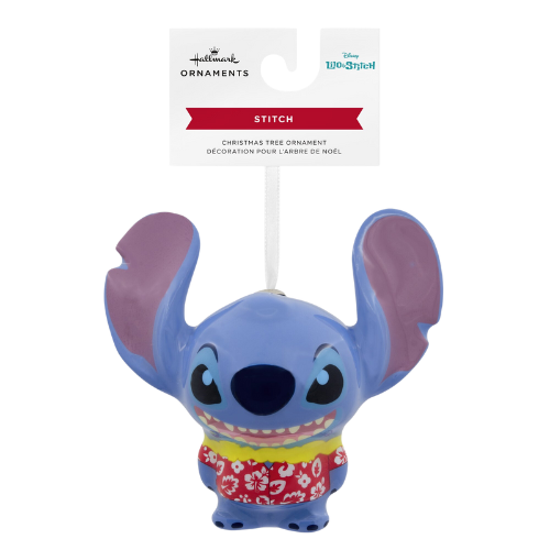 Hallmark Disney Lilo & Stitch Stitch in Hawaiian Shirt Decoupage Christmas Ornament