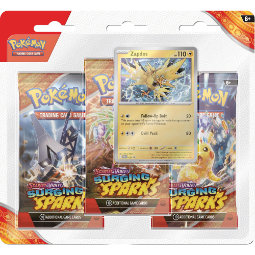 Surging Sparks 3 Pack Blisters [Zapdos]