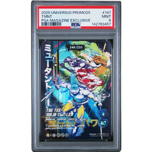 2025 UNIVERSUS PROMO25-PROMO 147 THE TEENAGE MUTANT NINJA TURTLES PSA MAGAZINE EXCLUSIVE