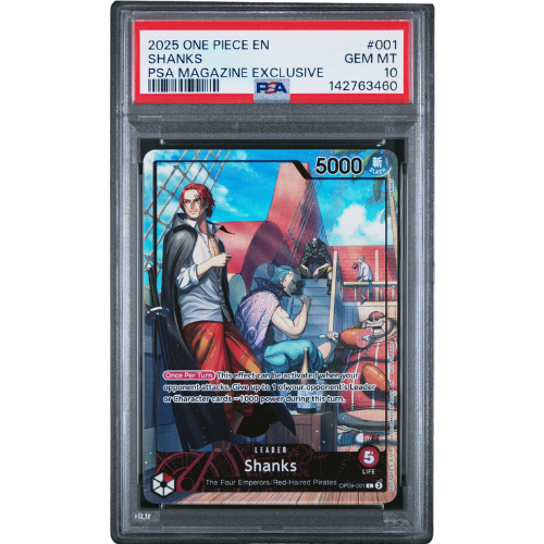 2025 ONE PIECE PROMOS 001 SHANKS PSA MAGAZINE EXCLUSIVE
