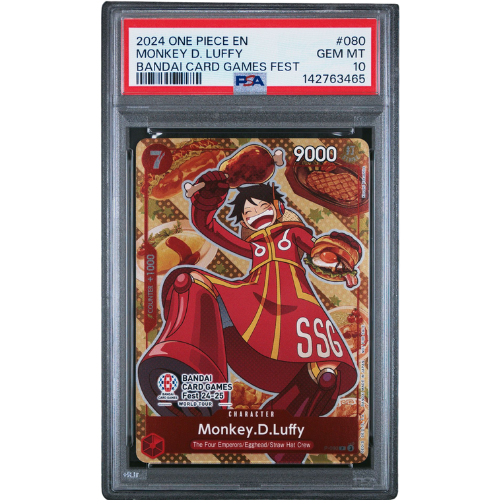 2024 ONE PIECE PROMOS 080 MONKEY D. LUFFY BANDAI CARD GAMES FEST