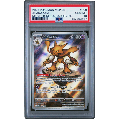 2025 POKEMON MEP EN-ME BLACK STAR PROMO 009 ALAKAZAM MEGA EVOLUTION ELITE TRAINER BOX-MEGA GARDEVOIR