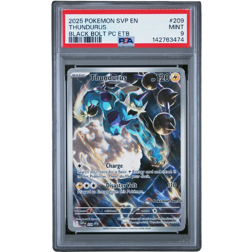 2025 POKEMON SVP EN-SV BLACK STAR PROMO 209 THUNDURUS BLACK BOLT POKEMON CENTER ELITE TRAINER BOX