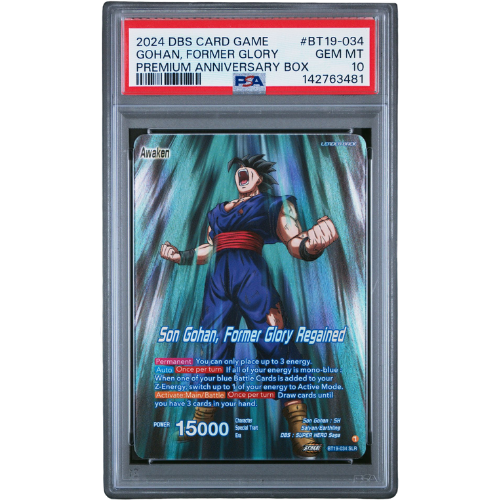 2024 DRAGON BALL SUPER CARD GAME PREMIUM ANNIVERSARY BOX BT19-034 SON GOHAN/SON GOHAN, FORMER GLORY REGAINED