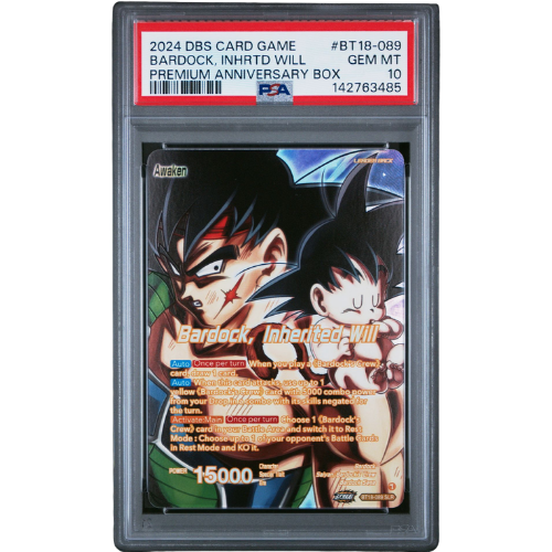 2024 DRAGON BALL SUPER CARD GAME PREMIUM ANNIVERSARY BOX BT18-089 BARDOCK, INHERITED WILL/BARDOCK'S CREW