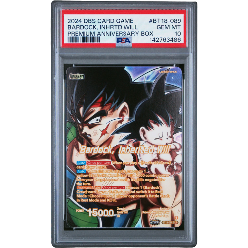 2024 DRAGON BALL SUPER CARD GAME PREMIUM ANNIVERSARY BOX BT18-089 BARDOCK, INHERITED WILL/BARDOCK'S CREW