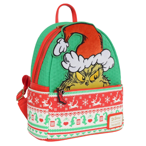 How the Grinch Stole Christmas Grinch Christmas Sweater Mini-Backpack - Entertainment Earth Exclusive