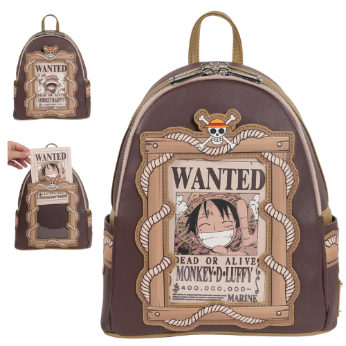 One Piece Wanted Dead or Alive Monkey D. Luffy Mini-Backpack - Entertainment Earth Exclusive