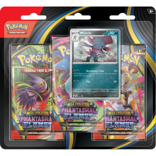 Pokémon TCG: Mega Evolution 2: Phantasmal Flames: 3-Booster [Weavile] (Presale) - Nov 14, 2025