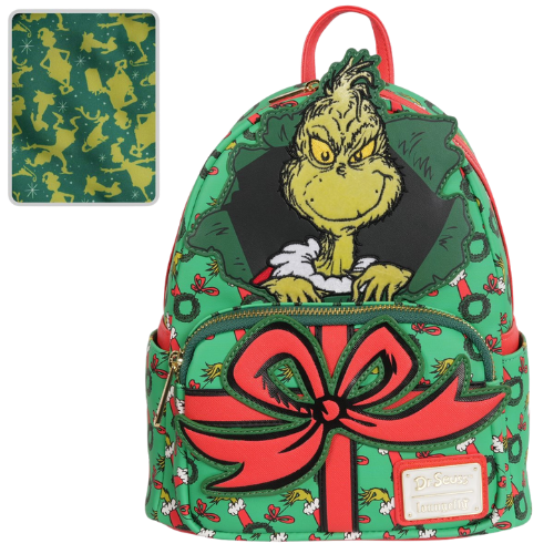 How the Grinch Stole Christmas Grinch Christmas Present Mini-Backpack - Entertainment Earth Exclusive